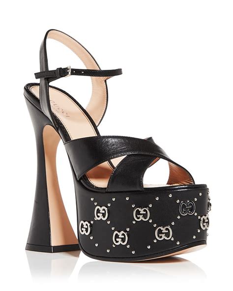 gucci leila platform high heel sandals|Designer High Heel Sandals .